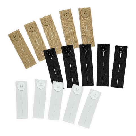 Elastic Pants Button Extenders (Variety 15-Pack)