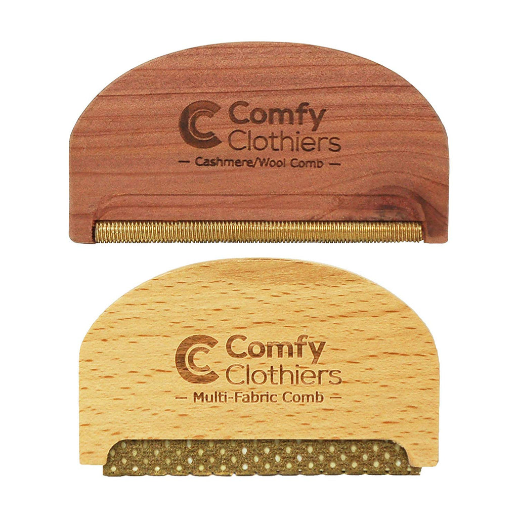 Sweater Comb Combo w/ Wooden Handles (Multi-Fabric & Cashmere Comb) – Comfy  Clothiers