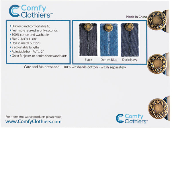 Comfy Buttons for Jeans (3-Pack)